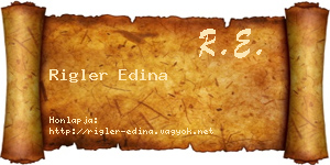 Rigler Edina névjegykártya