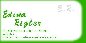edina rigler business card